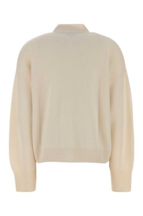 Le Kasha Womens Ivory Cashmere Cardigan White Exterior: Organic Maglieria Sweater