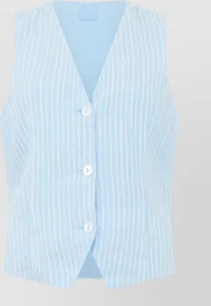 120% Lino linen v-neck sleeveless vest