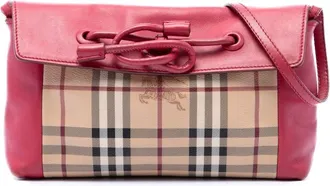 Burberry Pre-owned Burberry Haymarket Check Coated Canvas Leah Crossbody Ladies ME87F2N7GGUYBN57