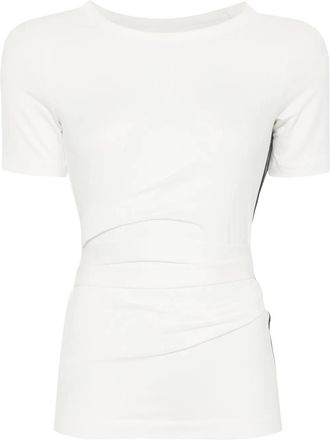 Yohji Yamamoto T-shirt con logo 3 Stripes - Bianco