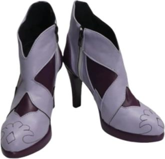 Generic Womens Anime Cosplay Shoes for Castorice Fancy Stage Performance Props Boots Custom Made Halloween Christma Comic Con (Purple,10.5)