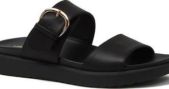 Lands End All Day Comfort Buckle Slides in Black at Nordstrom, Size 7.5