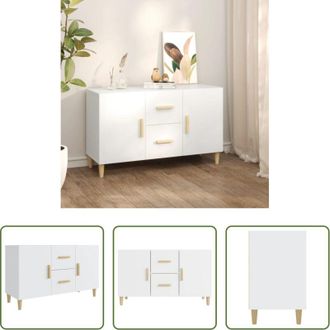 vidaXL Credenza bianca - Credenza Bianca 100x36x60 cm in Legno Multistrato
