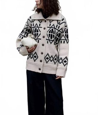 White + Warren Merino Fair Isle Jacket In Beige