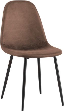 Clp Silla De Comedor Napier Marr&oacute;n Simil Cuero Vintage