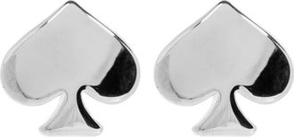 Kate Spade New York Earrings, female, Gray, Size: ONE SIZE Logo-shaped earrings