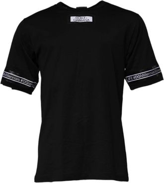 Dolce & Gabbana Katoenen T-shirt met ronde hals - Heren - T-shirts - Zwart - XS - Katoen - Tops