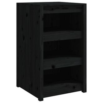 Berkfield Home Outdoor Kitchen Cabinet Black 55x55x92 cm Solid Wood Pine | Size: 55 x 55 x 92 cm