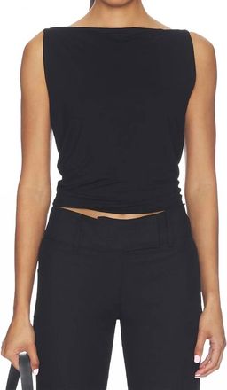 Enza Costa Fluid Jersey Tank Top In Black