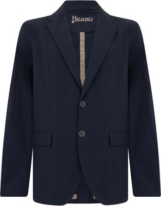 Herno Enkelrijig jasje - Heren - Blazers - Blauw - 2XL - Katoen - Jassen