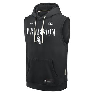 Nike Chicago White Sox Authentic Collection Standard Issue Nike Mens Dri-FIT MLB Sleeveless Pullover Hoodie in Black | 03B400ARX-4T2