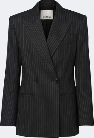 Isabel Marant Ranya pinstripe wool-blend blazer