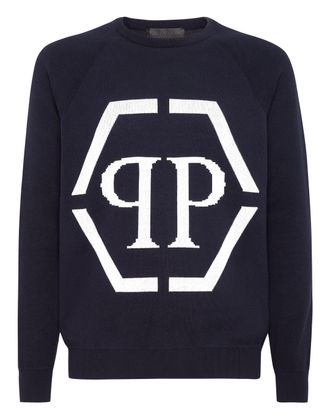 Philipp Plein Cotton Pullover Round Neck LS