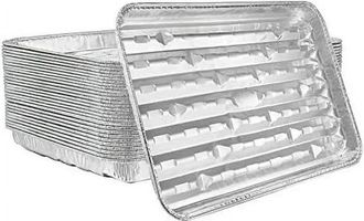 OEM 100 Bandejas Desechables Para Asar, De Aluminio Ligero, Para Horno Y Barbacoa, Para Uso Dom&eacute;stico Y Profesional