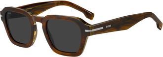 HUGO BOSS 1853/S Zonnebril - Heren - Zonnebrillen - Bruin - 49 MM - Accessoires