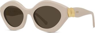 Loewe Coil Zonnebril - Dames - Zonnebrillen - Beige - 53 MM - Accessoires