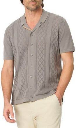Robert Graham Tambor Short Sleeve Sweater in Light Grey at Nordstrom Rack, Size Xx-Large