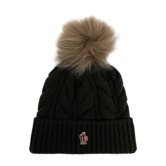 Moncler Grenoble Apres-Ski - Dames - Hoeden - Groen - ONE Size - Wol - Accessoires
