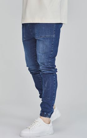 Siksilk Joggers denim azules para hombre SikSilk S