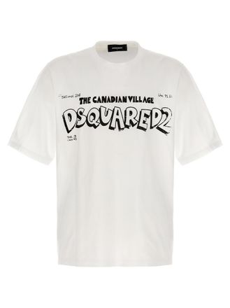 Dsquared2 White Graphic T-Shirt