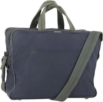 Prada Pre-owned Weekend Bags, female, Blue, Size: ONE SIZE Pre-owned Nylon Weekend Bag