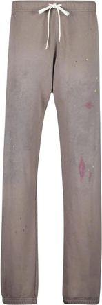 Maison Margiela Taupe Katoenen Casual Broek - Heren - Sweatpants - Grijs - L - Katoen - Broeken