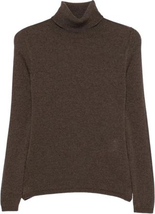 Eleventy Turtleneck Trui - Dames - Coltruien - Bruin - L - Wol - Truien & Vesten