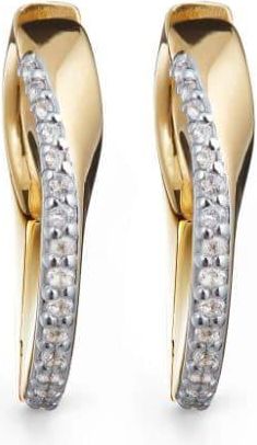 Otiumberg Siren hoop earrings - women - White Topaz/14kt Gold Vermeil - One Size