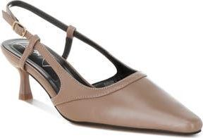 London Rag Luxton Kitten Heel Slingback Pump in Taupe at Nordstrom Rack, Size 9.5