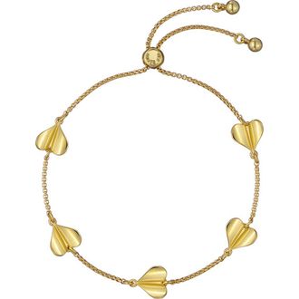 Ted Baker Helena Flutter Heart Station Bracelet in Metallic Gold at Nordstrom