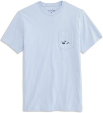 Vineyard Vines Sportfisher Mahi Scenic Cotton Graphic Pocket T-Shirt in Ice Water at Nordstrom, Size Medium