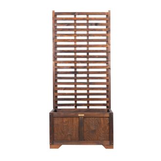 OEM Jardinera P&eacute;rgola Vintage 80 X 42 X 180 Cm - Jardinera De Madera Con Escalera Para Balc&oacute;n, Terraza, Jard&iacute;n, 120 L - P&eacute;rgola De Madera Para Plantas Tre