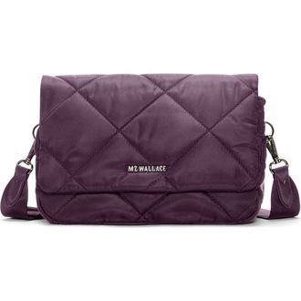 MZ Wallace Madison Flap Nylon Crossbody Bag in Raisin at Nordstrom