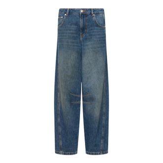 Love Moschino Jeans, Dames, Blauw, W26, Katoen, Loose-fit Jeans