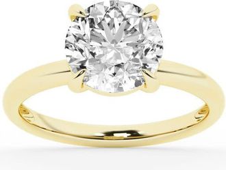 Grown Brilliance Lab Grown Diamond Engagement Ring in 10K Yellow Gold, 3 Carat Round Cut Solitaire, Ring Size 6
