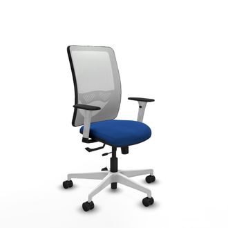 Piqueras y Crespo Silla De Oficina Piqueras Y Crespo Zulema Azul Similpiel Blanco