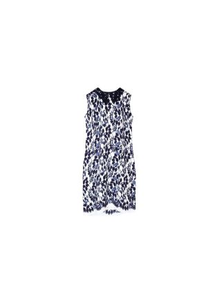 Erdem Printed Crepe Dress with Lace Trim Size XS
