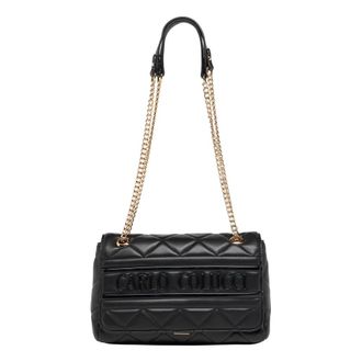 Carlo Colucci Gewatteerde Crossbodytas - Dames - Schoudertassen - Zwart - ONE Size - Tassen