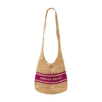 Vanessa Bruno Raffia Hobo Tas - Dames - Schoudertassen - Veelkleurig - ONE Size - Katoen - Tassen