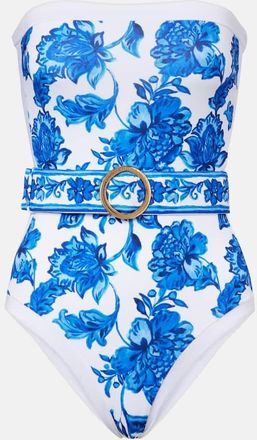 Alexandra Miro Costume intero Whitney con stampa e cintura