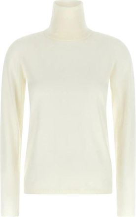 Max Mara Saluto Turtleneck Sweater - Dames - Coltruien - Wit - S - Wol - Truien & Vesten