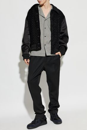 Balmain Checked Pattern Shirt, Mens, Grey