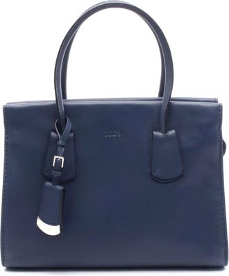 Tod's Tods Leather Small Tote Bag Navy