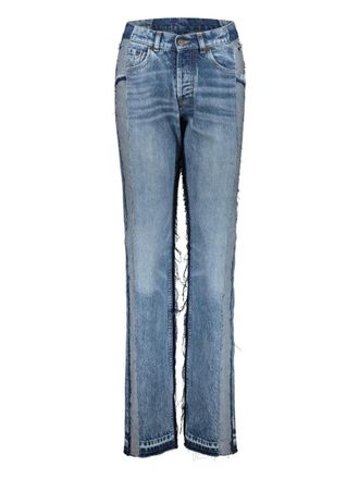 Maison Margiela Jeans met stonewashed vlakken - Blauw