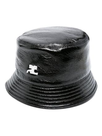 Courr&egrave;ges Black Logo Bucket Hat