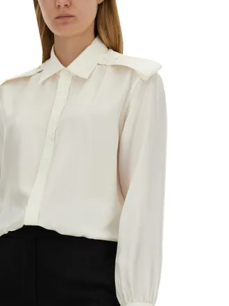 Burberry Mulberry Silk Shirt - White