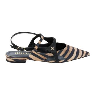 Just Cavalli Ballerina Shoes, female, Multicolor, 3 UK, Zebra Print Ballerina Shoes