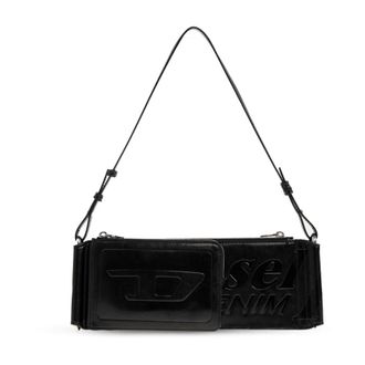 Diesel Shoulder Bags, unisex, Black, Size: ONE SIZE Flag-D Shoulder Shoulder Bag