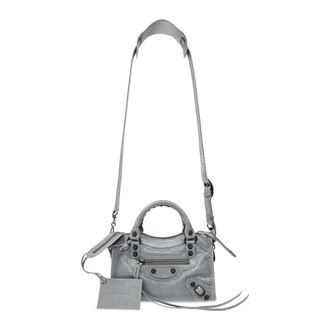 Balenciaga Le City Mini Handtas - Dames - Tassen - Blauw - Maat: ONE Size Leer
