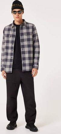 Oakley Mens Bear Cozy Flannel Shirt In 9Mq-Graphite/cement